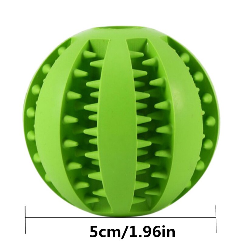 Natural Rubber Rottweiler Dog Toys: 5cm green