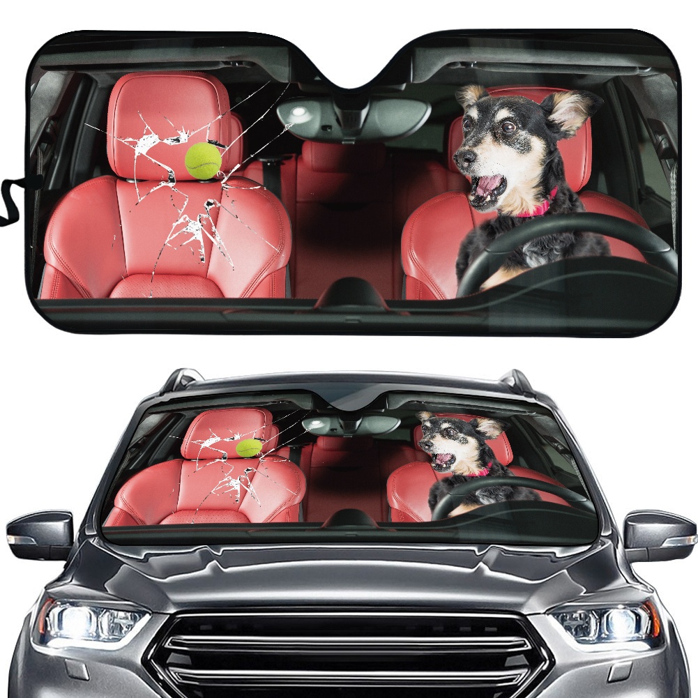 1Pcs Windshield Sun Shade for Car Decoration Funny Dog Print Window Foldable Auto Sunshade Front Window Sun Shield Sun Visors: YSFD1301HC