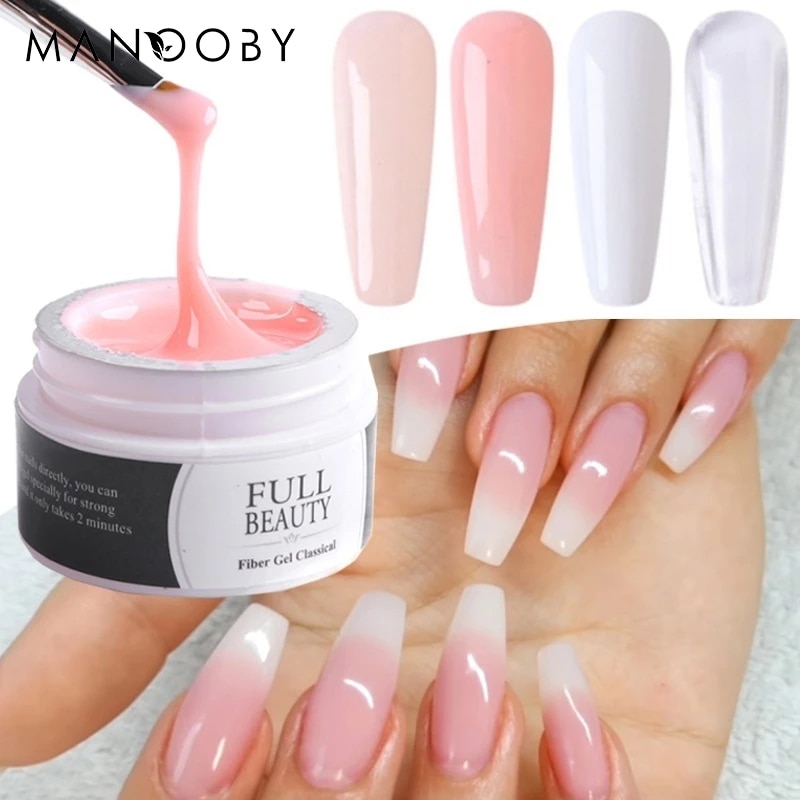 15Ml Nagel Gel Nail Jelly Gel Clear Pink Nail Quick Building Gel Voor Acryl Nail Fiber Gel Diy manicure Jelly Vernis
