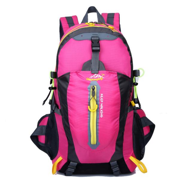 40L Waterproof Climbing Backpack Rucksack 40L Outdoor Sports Bag Travel Backpack Camping Hiking Backpack Women Trekking Bag #YL5: Hot Pink