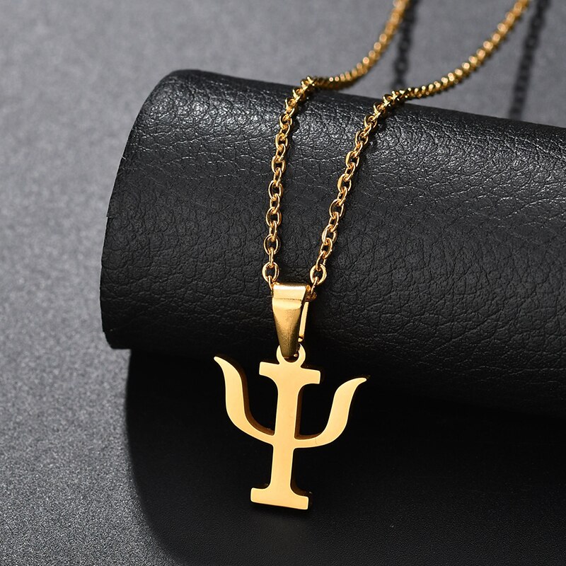 Psychologie Ziel Symbool Gold Rvs Hanger Dames Charm Sleutelbeen Keten Ketting Mooie: Gold