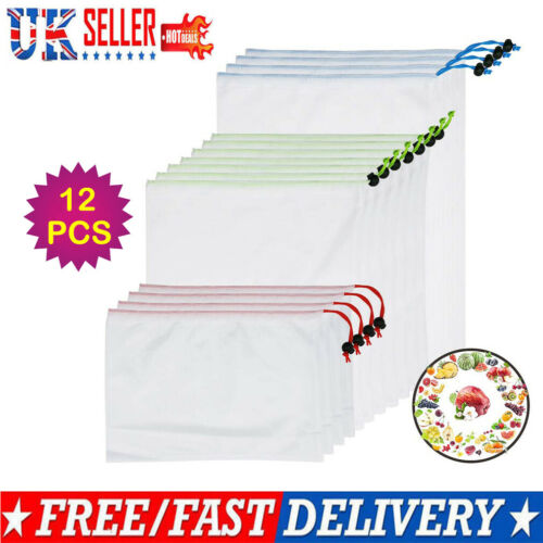 Reusable Mesh Produce Bag for Zero Waste Fruit Veg Plastic-Free Vegetables Loose Bags