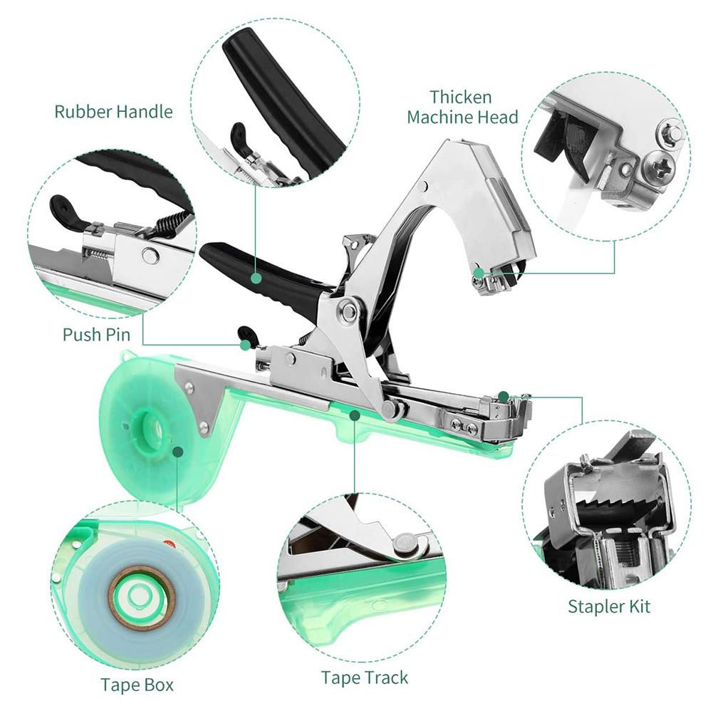 Hand Plant Tying Machine Durable Convenient Tapener Tool Plant Agriculture Tape Tool For Fruit Flower Vegetable Garden Tools