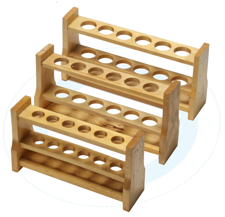 Holz reagenzglas rack Farbe rohr rack 6 und 12 löcher 10ml 25ml 50ml 100ml
