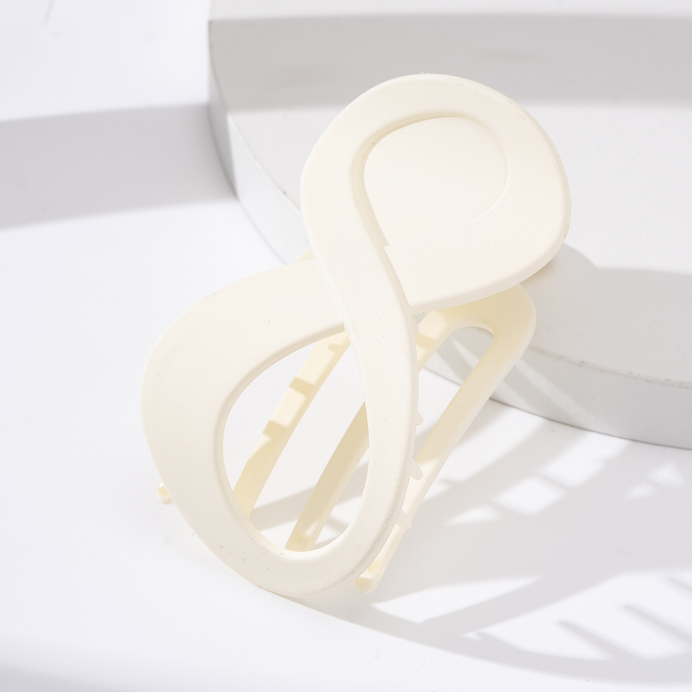Pince à cheveux en plastique sans couture, griffe en bec de canard, grande pince à cheveux pour femmes et filles, épingles à cheveux simples, outils de coiffure, accessoires pour cheveux: Gris foncé
