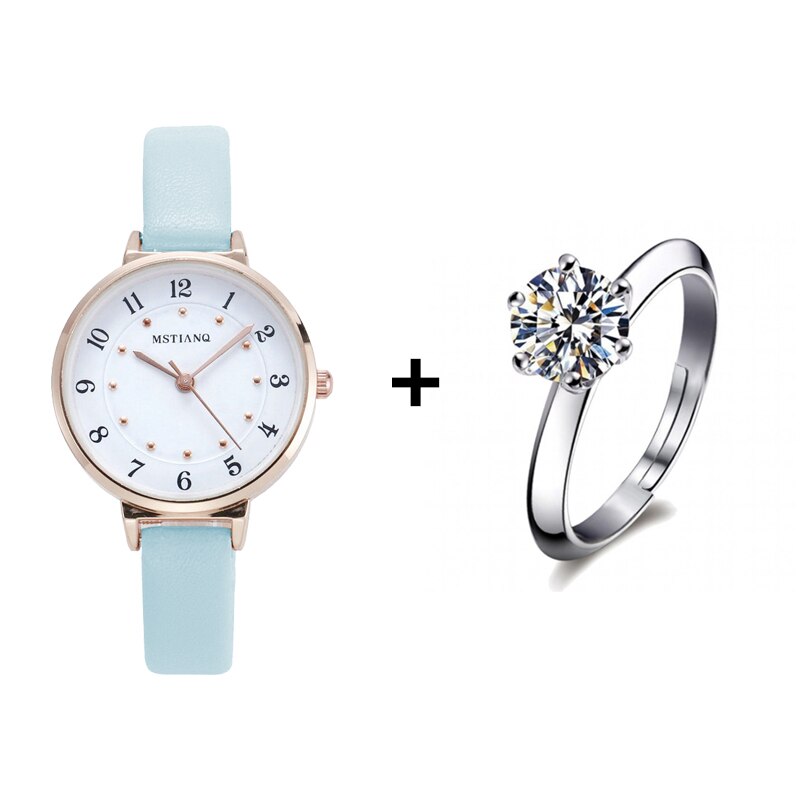 Watch Women Casual Leather Belt Watches Simple Ladies Small Dial Quartz Clock Dress Women's watches Reloj mujer: A-1X7