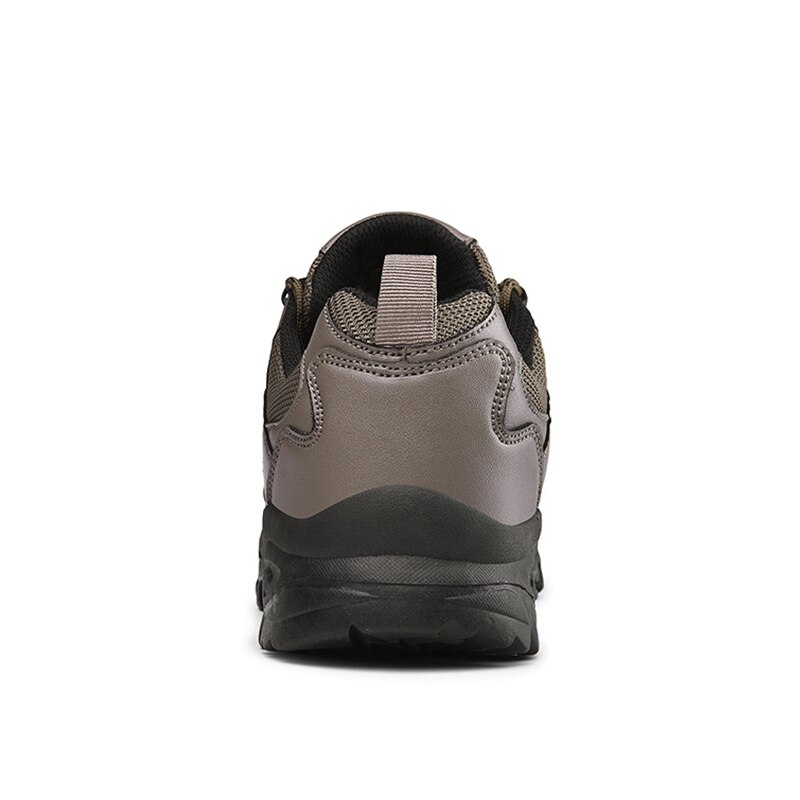 SUROM Autumn Mens Boots Outdoor Non-slip Rubber Shoes Breathable Thick Sole Low Work Boot Super Big Size 39-49 Male Footwear