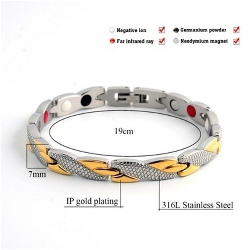 Magnetische Armband Twisted Gezonde Zorg Magnetische Magneet Armband Power Therapie Magneten Armbanden Patroon Armbanden Sieraden Stainles