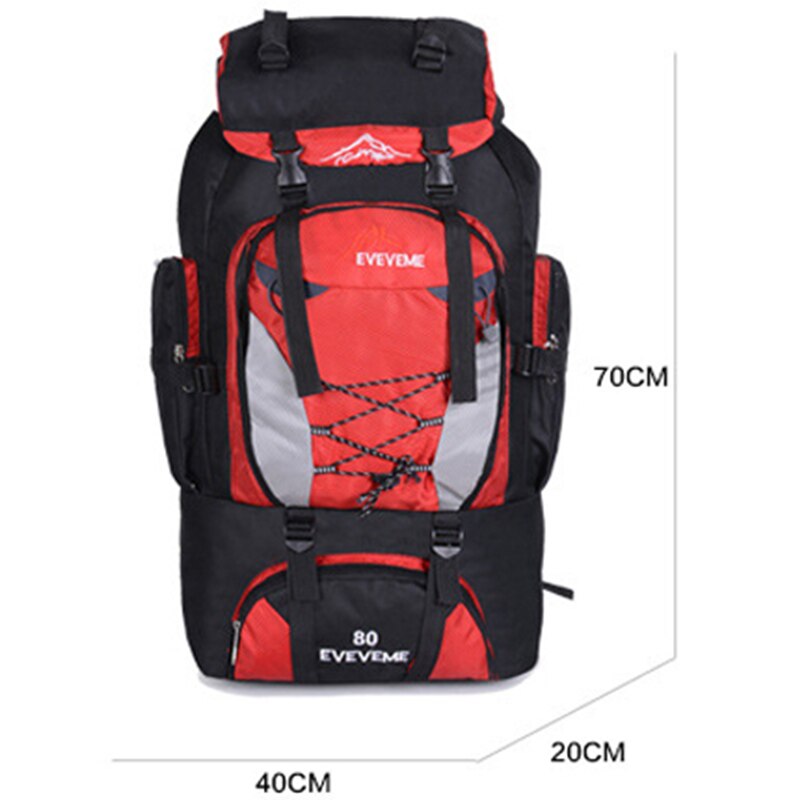 80L Mannen Unisex Waterdichte Rugzak Travel Pack Sport Bag Pack Outdoor Wandelen Klimmen Camping Rugzak Voor Mannelijke Vrouwen Vrouwelijke