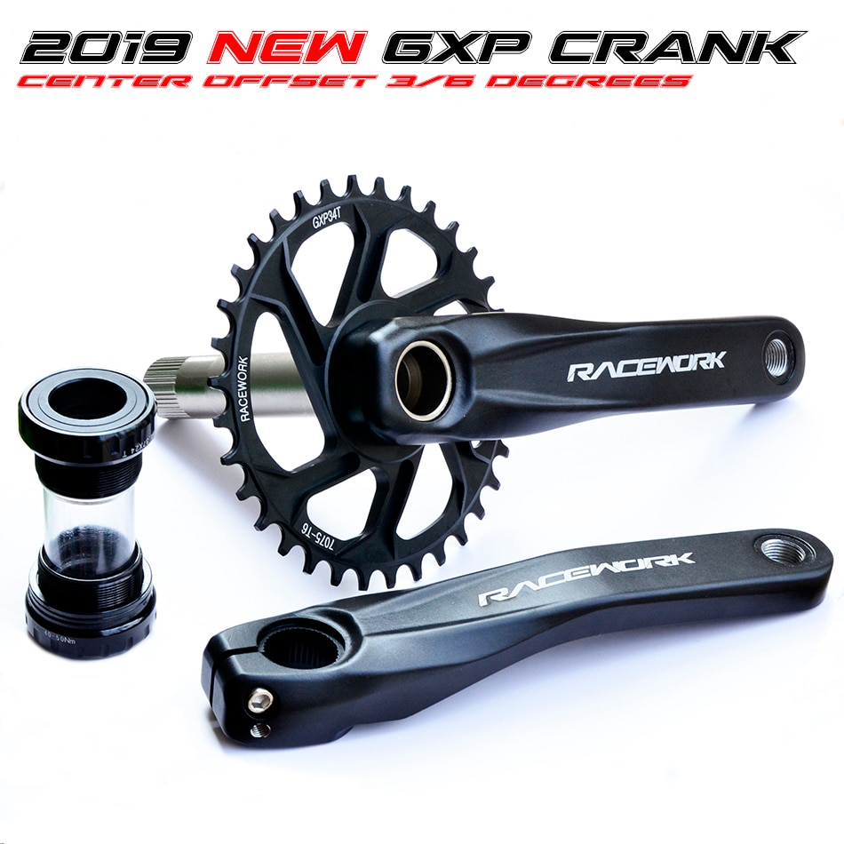 Racework Bicycle Crank MTB Bike GXP Curve Aluminium alloy with floor Curve 170/175 crank plate 30T 32 T 34 T 36 T 38 T