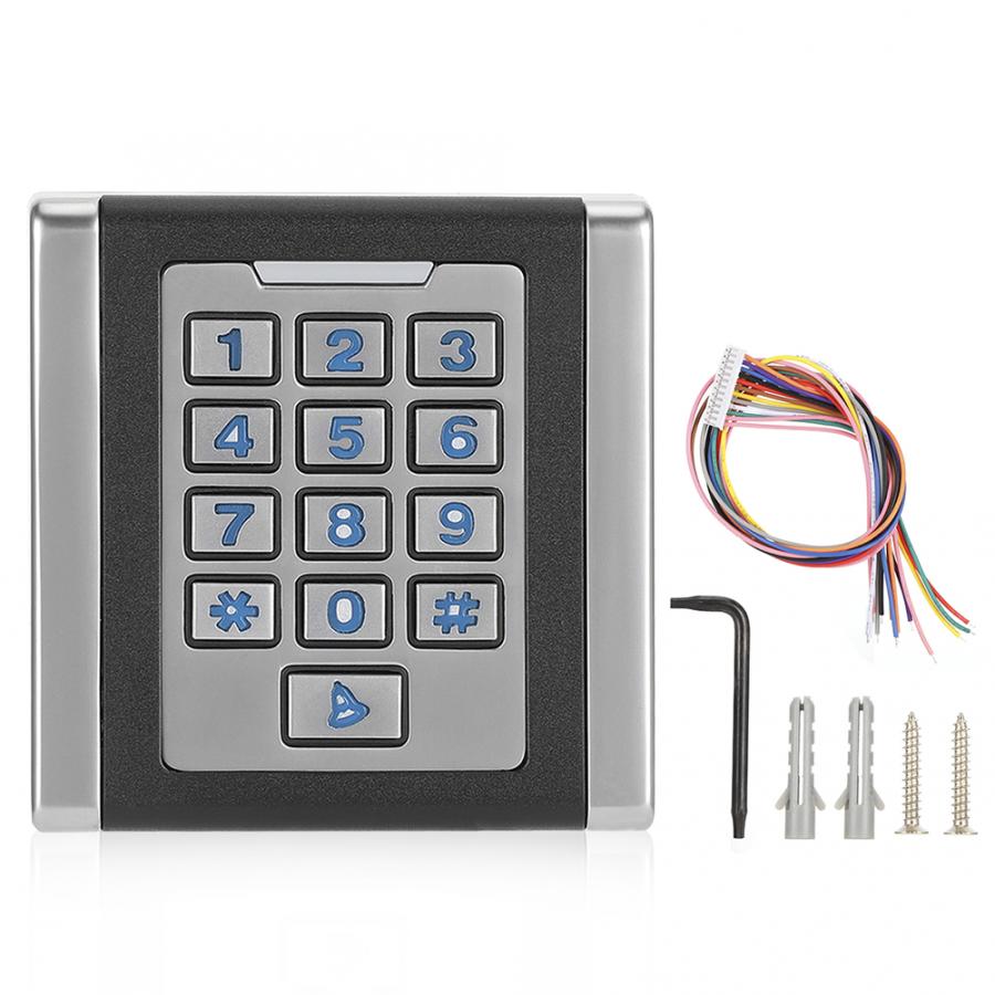 2000 Users DC12V 125KHZ RFID Card Reader IP65 Waterproof Keypad Password Access Controller
