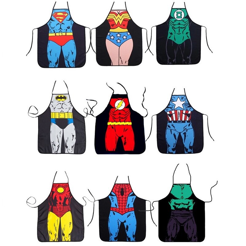 Tablier drôle en 3D pour femme, Wonder-Woman, Tablier de Cuisine pour fête, Tablier de Cuisine pour adultes