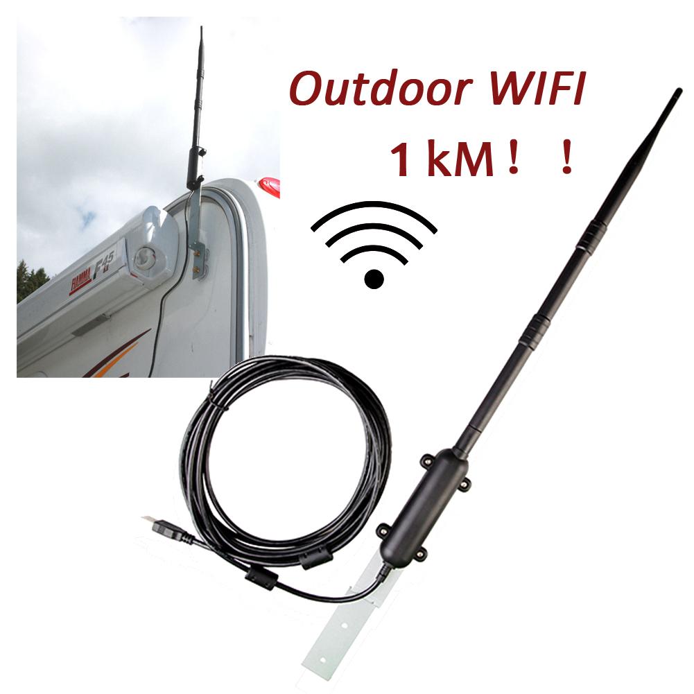 High Power 1000M Outdoor WiFi USB Adapter WiFi Antenna 802.11b/g/n Signal Amplifier USB 2.0 Wireless Network Card Receiver Newst