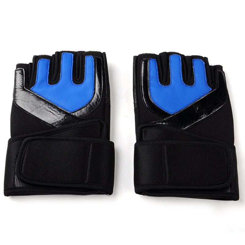 Los hombres de gimnasio guantes de dedo medio Bodybuilding Crossfit Fitness deportes mancuernas de levantamiento de peso Barbell deporte levantamiento de pesas guantes