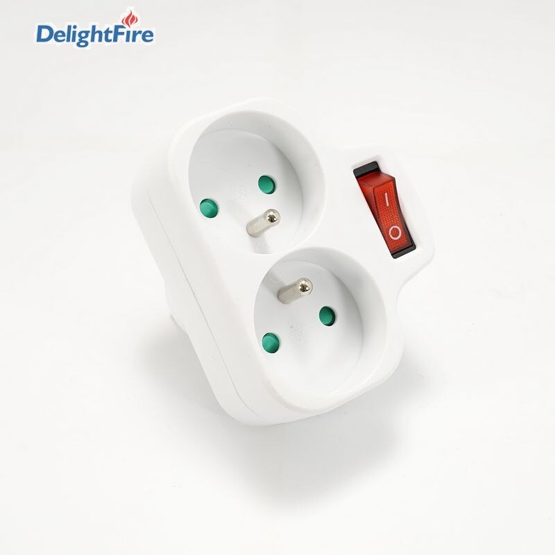 16a franse stekkeradapters met schakelaar, eu-stekkerdoos, elektronisch stopcontact, overspanningsbeveiliging voor thuis, eu-verlengsnoer, ce: Default Title