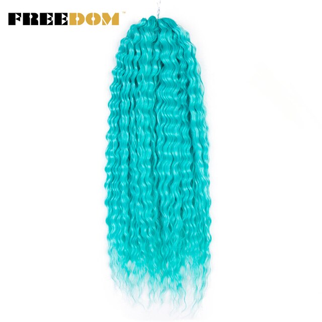 FREEDOM pelo rizado sintético para trenzas 24 pulgadas onda de agua Twist Crochet trenza pelo Ombre Rosa jengibre extensiones de cabello trenzado: P2 / 613