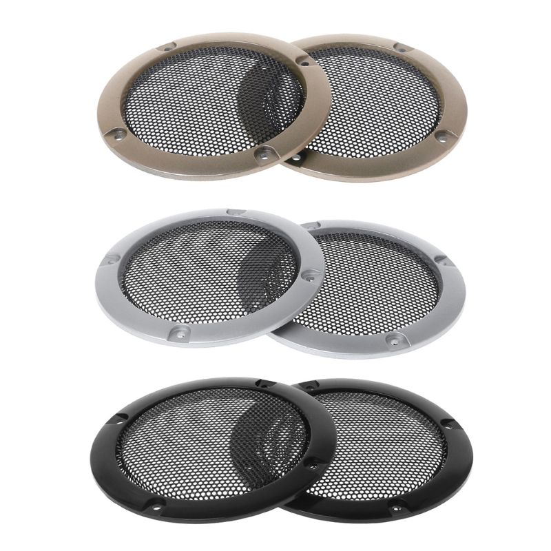 2 uds parrillas altavoz 3 "Marco protector Subwoofer cubierta rejilla malla acero círculo decorativo accesorios DIY
