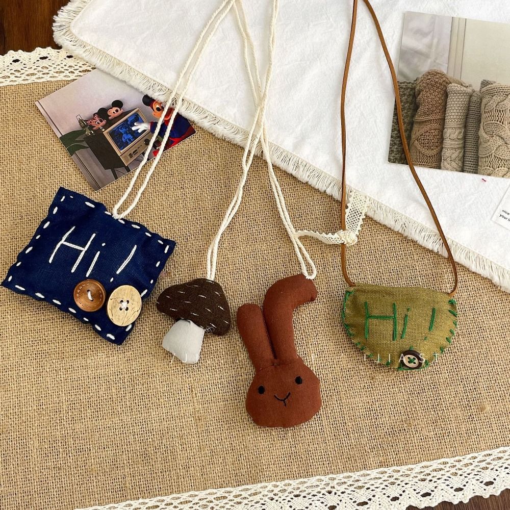 zur Seite fahren Kette Zubehör Stoff freundlicher Halskette Hase Pilz niedlichen Ebene Anhänger Schlüsselband Stoff Kawaii hängende Ornamente