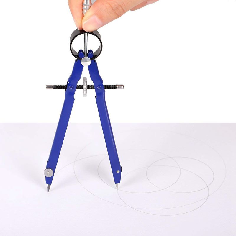 Compass with Lock, Compass for Geometry, 6inch Spring Bow Compass, Precision Compass Math, Drafting Compass, Compas
