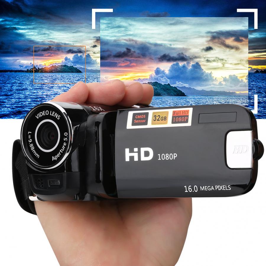 Digital Camcorder 720P Full HD 16MP DV Camcorder Digital Video Camera 270 Degree Rotation Screen 16X Night Shoot Zoom