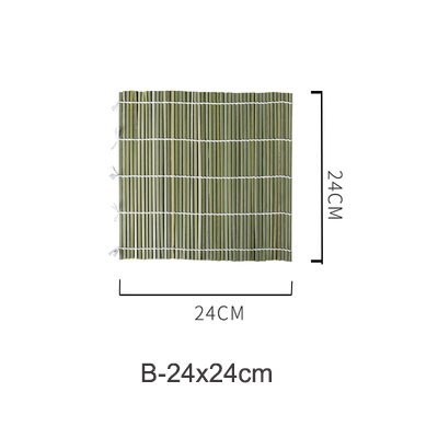 Sushi rullende rulle bambus diy sushi mat onigiri ris rulle hånd maker sushi værktøjer køkken japansk mad beto tilbehør: B -24 x 24cm