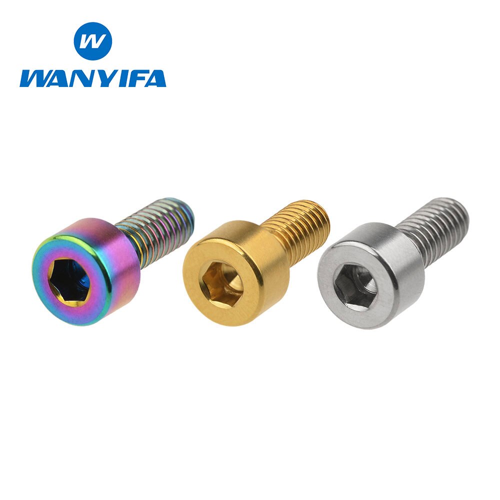 1Pcs Titanium Bolt M4x10 12 15mm Standard Head DIN912 Inner Hexagon Titanium Bicycle Stem Screws for Bike Parts