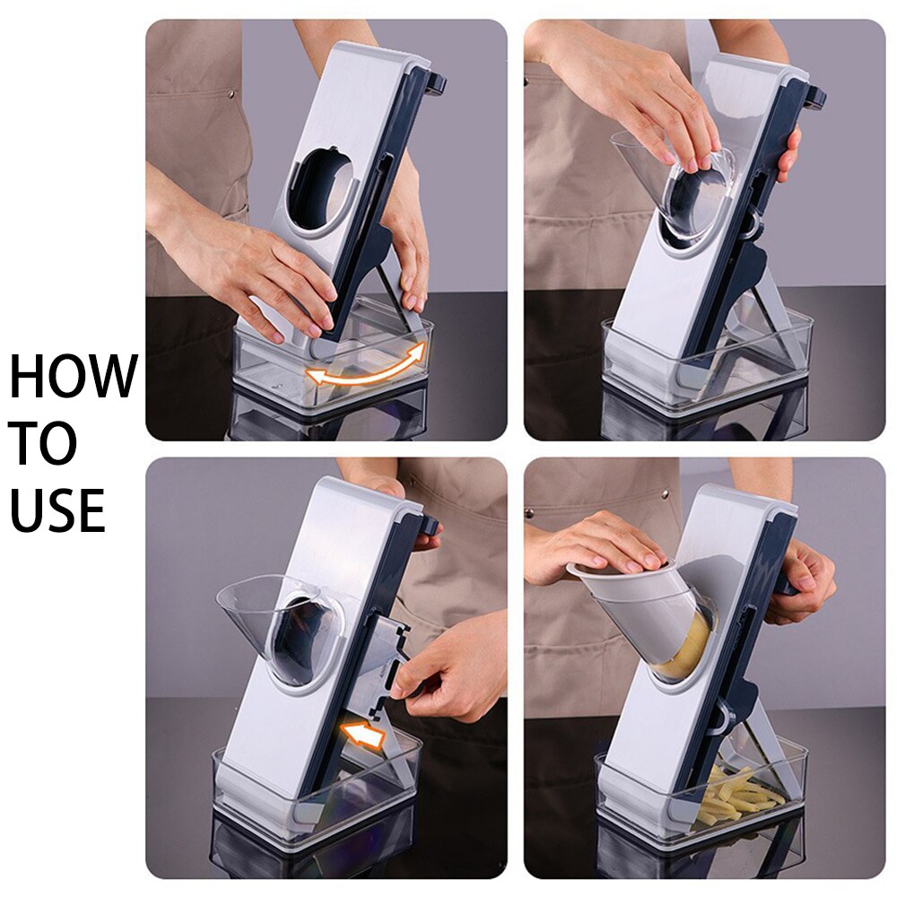 Multifunction Manual Slicer Vegetable Slice Cutter Food Pressing Chopper Fruit Potato Cucumber Carrot Meat Shredder 3 in 1