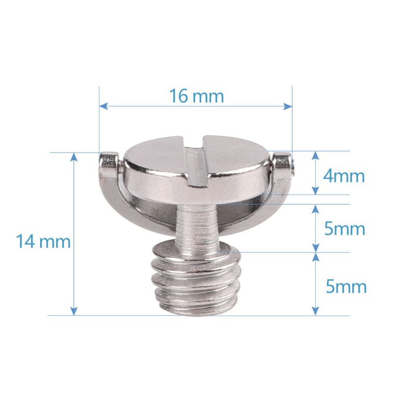 10pcs 1/4 camera screw for quick release plate 1/4 inch Folding D-Ring Adapter Tripod Monopod Quick Release Plate Camera