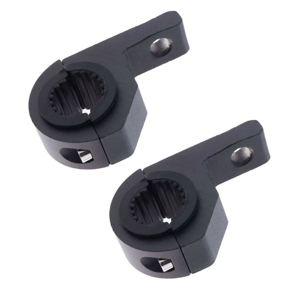 4pcs LED Light Bar Mounting Bracket Kit Aluminum Horizontal Bars Tube Clamp Roof Roll Cage Holder, 1.18 inch 30mm, Black