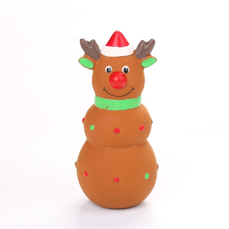 ! Série de noël chien à mâcher jouet père noël Elk intéressant molaire dent nettoyage Latex naturel maison fournitures pour animaux de compagnie