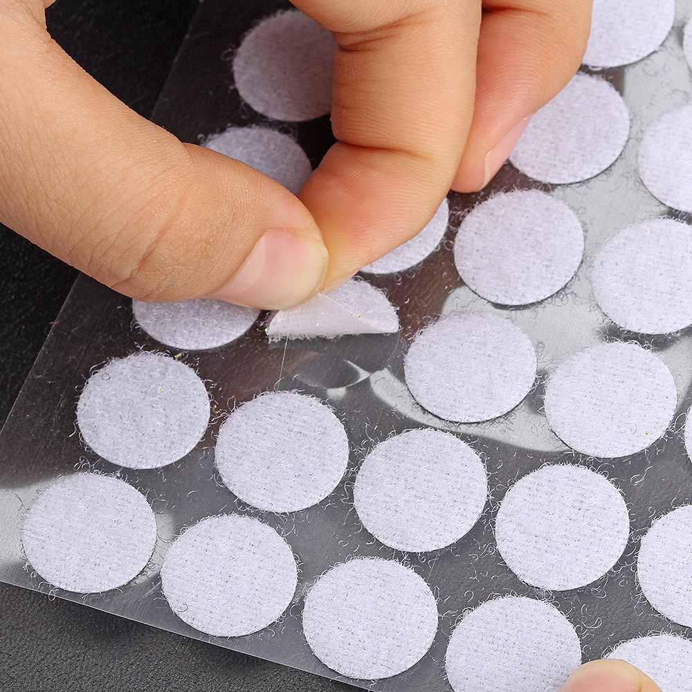 100Pairs Dot Stickers Magic Tape Nylon Klittenband Tape Flex Lijm Op Zelfklevende Boob Tape