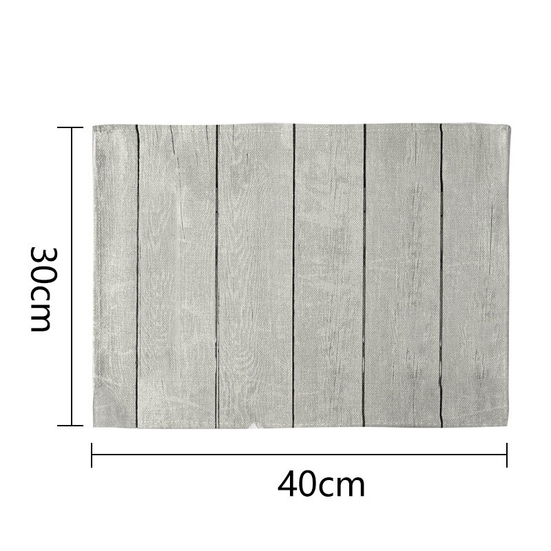 Wood Grain Dining Table Mat Rectangle Heat Insulation Placemat Dining Table Tableware Kitchen Supplies Home Decorative