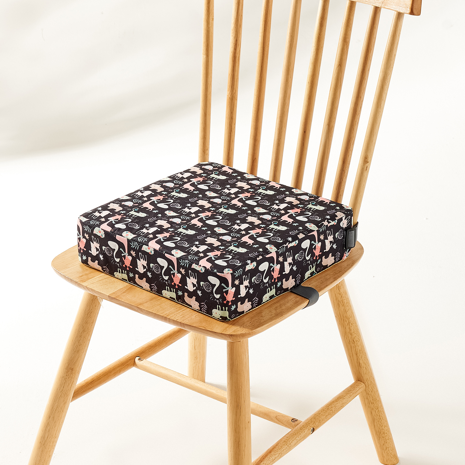 INSULAR Verstelbaar Kussen Kinderen Zitwasmachine Kinderen Stoelverhogers Baby Dineren Verhoogde Binnenzool Verwijderbare Veiligheidskussens: GRIJS