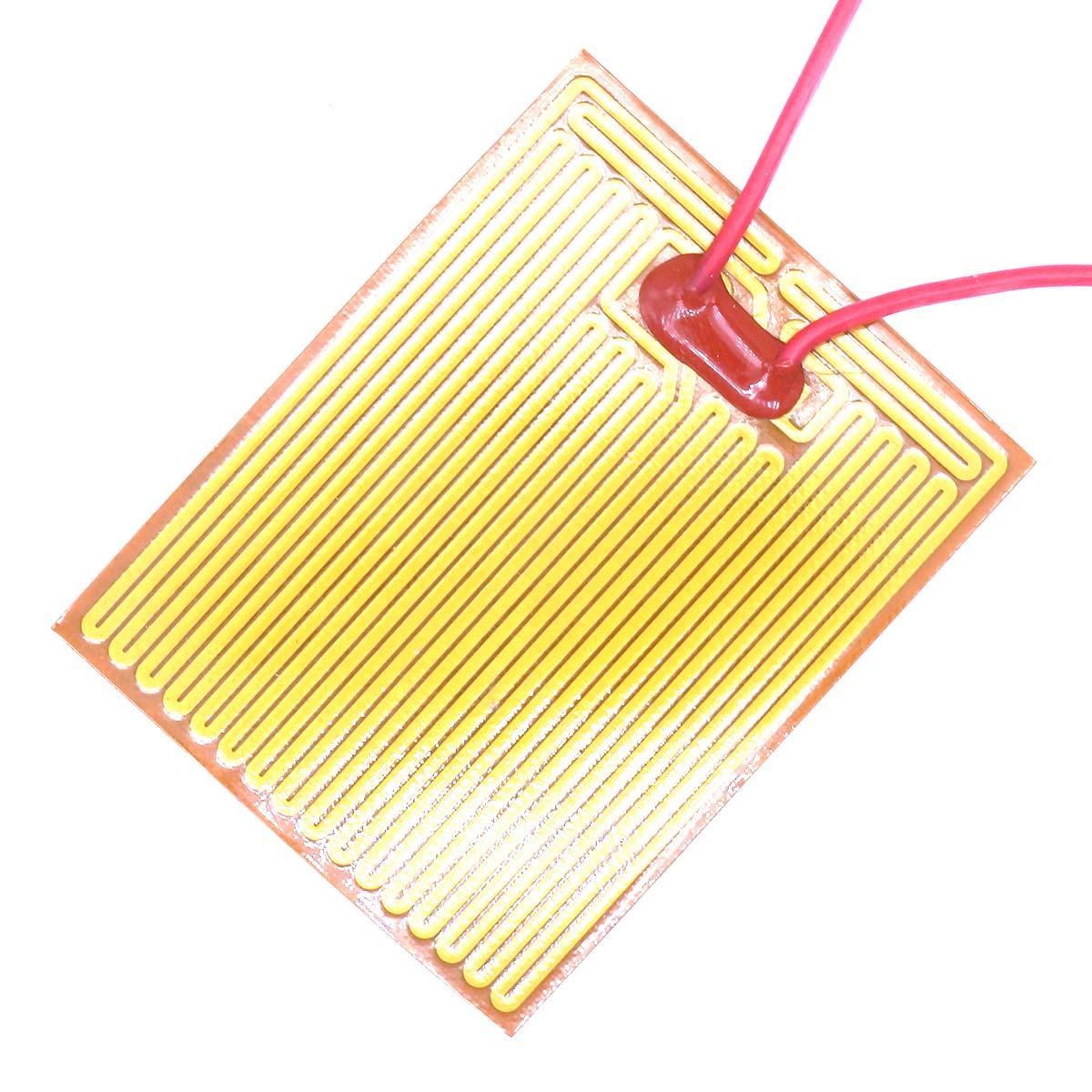 Calentador de película de poliimida eléctrica flexible, elemento calefactor, DC, 35W, 24V, 49,5x63mm