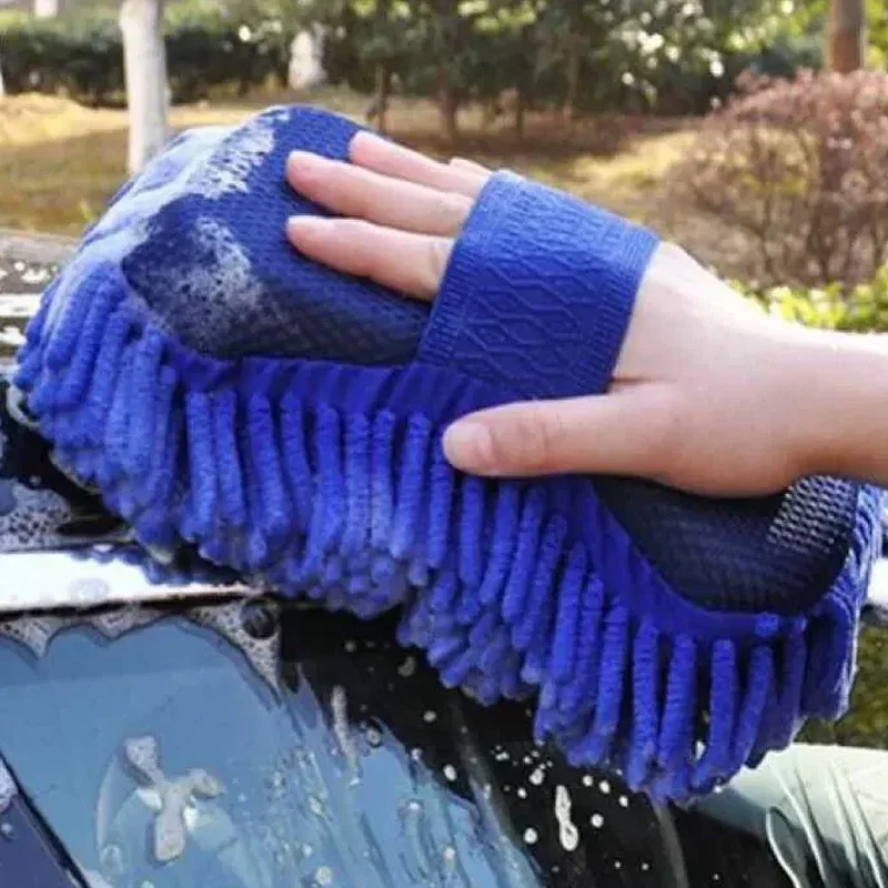 Car Washing Sponge Brush Soft Chenille Microfiber for Car Body Cleaning Water Absorbtion Sponge Brushes Detailing Washer