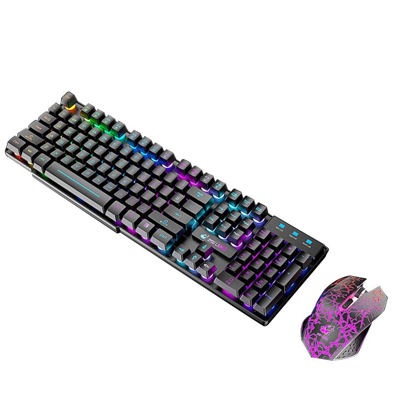 2.4G Rechargeable Wireless Gaming Keyboard and Mouse Set Colorful LED Breathing Light 3 Gear DPI Adjustable Computer Laptop Acce: 3