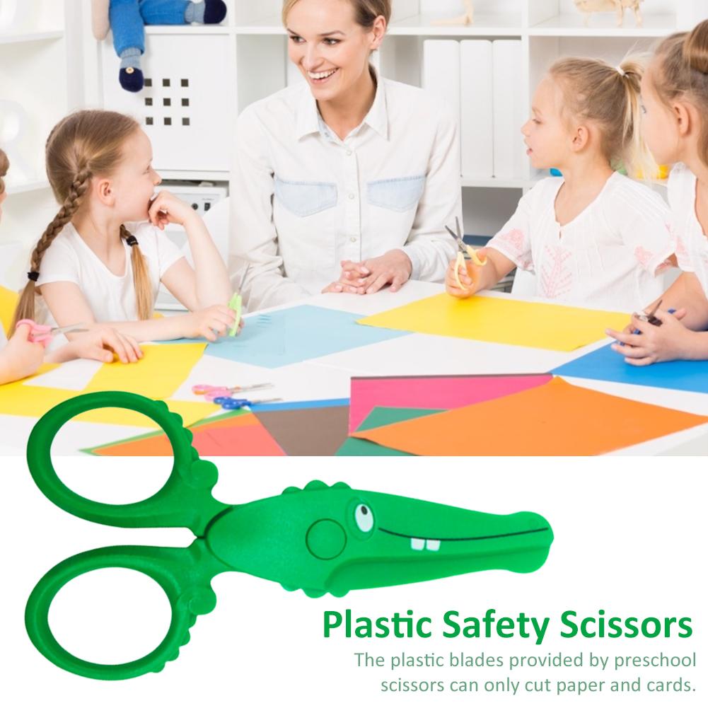 1 stk mini plastik saks søde børn & #39 ;s sikkerhedssaks papir klipning dekoration børn gør-det-selv kunsthåndværk skole elev papirvarer