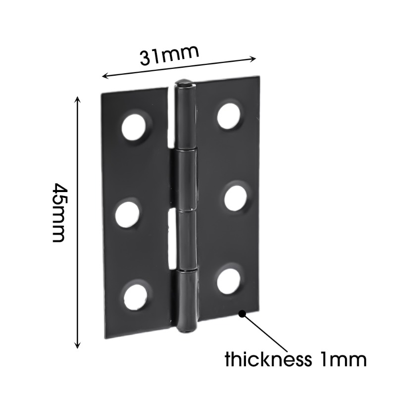1/10sets Deurscharnier 2-Inch Indoor Rvs Platte Scharnieren Zwart Meubelbeslag Deur Raam Scharnier home Improvement Tools