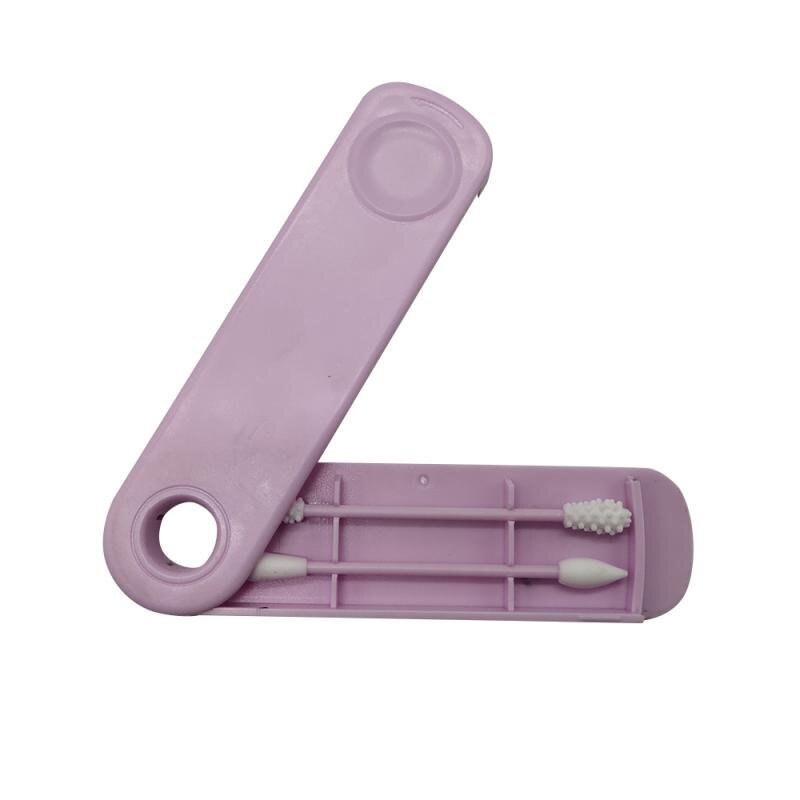 4/2pz tamponi di cotone riutilizzabili pulizia dell'orecchio bastoncini di silicone tamponi di trucco a doppia testa bastoncini strumenti di trucco flessibili morbidi: 01