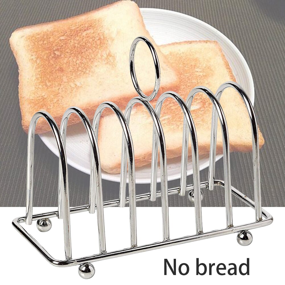 Show Tool Food Display Toast Rack Kitchen Stainless Steel 6 Slice Party Restaurant Bread Holder Breakfast Utensil Household