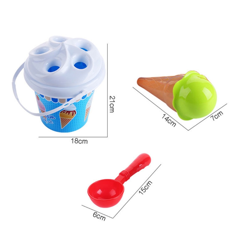 Top Ras, unieke Ijs Cupcake Strand Emmers Strand Set Gemaakt Van De Hoogste Kunststoffen Ijs Zand Modellen Emmer Set