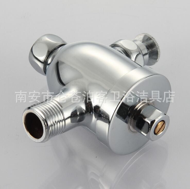 Vidric Hand-drücken WC urinal flush ventil, Dark outfit urinal flush ventil verchromt, kupfer öffentlichen wc verzögerung flush ventil