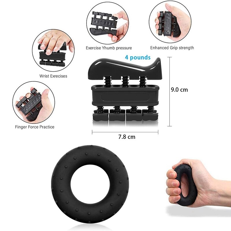 6 uds ajustable de mano agarre bola dedo camilla de silicona de agarre de equipos de Fitness conjunto