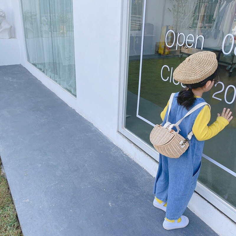 Autumn Korean Children's Clothing Baby Girl Overalls Toddler Girls Denim Suspender Pants Kids Boys Fashiob Cowboy Pant