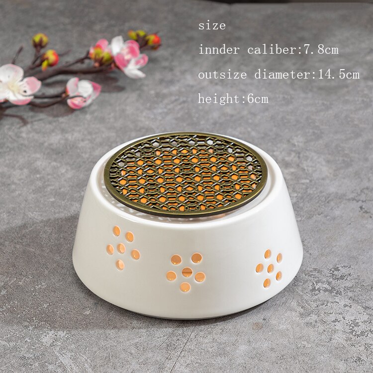 Keramische Thee Kachel Chinese Theewaar Accessoires Tool Thee Warmer Kaars Kachel Thuis Theepot Fair Bekerhouder Kung Fu Thee Kachels craft: B Style
