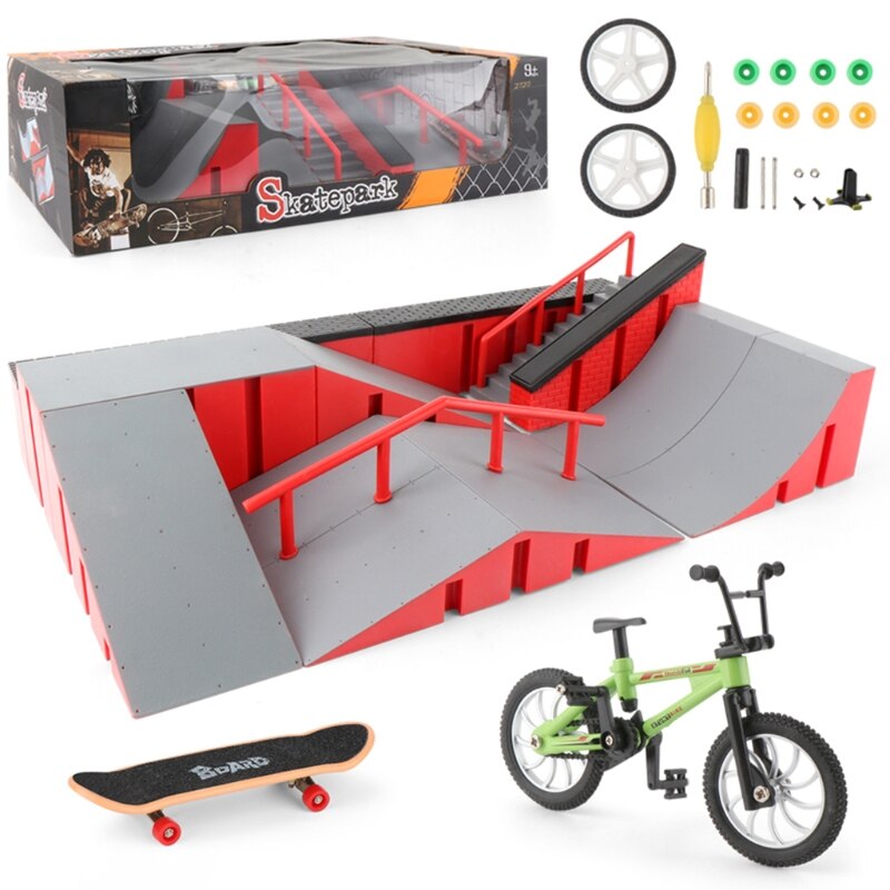 palec deskorolki łyżwa części rampy zestaw zabawka pełne rowerowe palce sport treningowy podstrunnica zabawki łyżwa park rampa zabawka dla dzieci