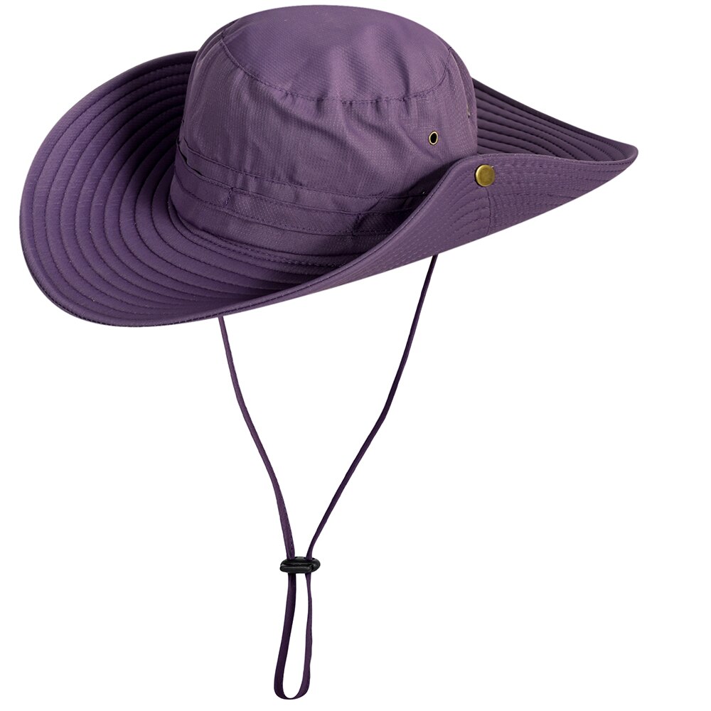 Zonnehoed Uv-bescherming Zomer Cap Brede Rand Voor Camping Vissen Wandelen Bergbeklimmen Karper Visgerei Pesca: Purple