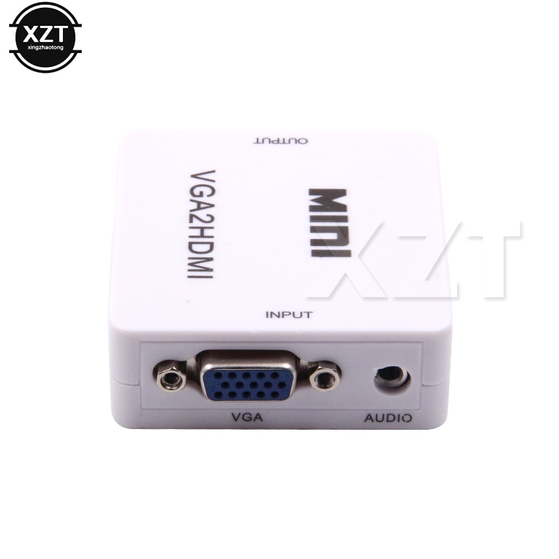 Mini VGA2HDMI Converter Vga Naar Hdmi Hd 1080P Met Audio Analoge Adapter Connector Voor Notebook Pc Hdtv Projector Monitor