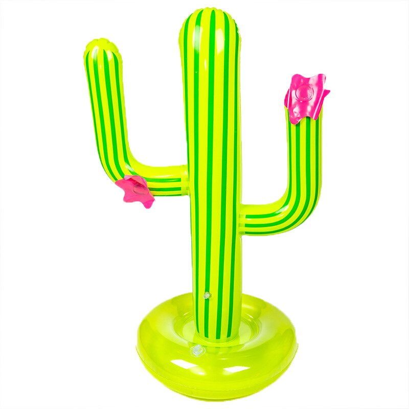 Outdoor Inflatable Cactus Toy Swimming Pool Accessories Throwing Circle Game Set Water Toy Beach Party Children Puzzle Ring