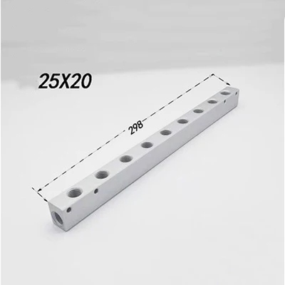 1/4" BSP Female Thread 25x20mm Air Compressor Splitter Aluminium Manifold Block Quick Connector Pneumatic Fitting: Yellow